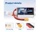 11.1V - 11.1V 120C 1300mAh soft pack with XT60