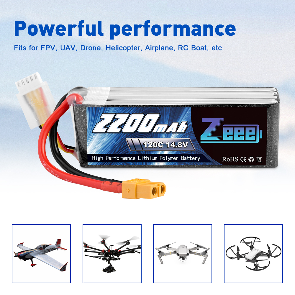 14.8V 120C 2200mAh soft pack with XT60