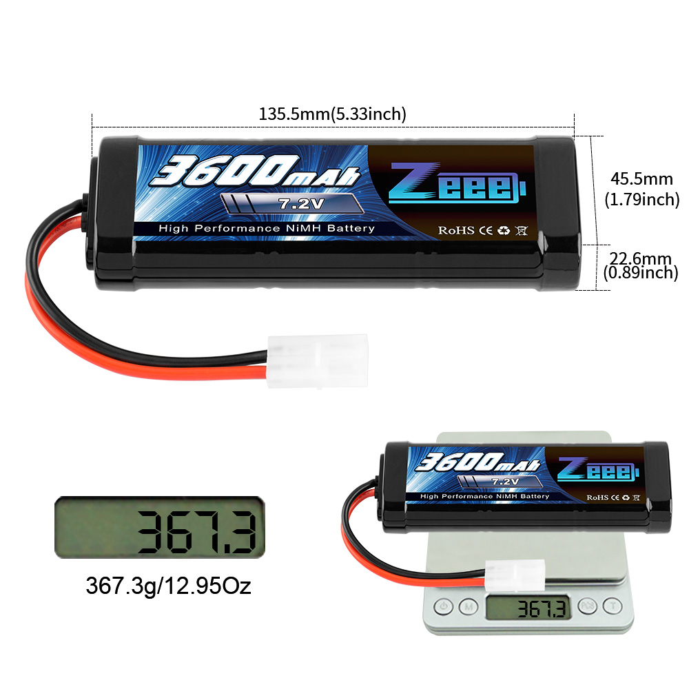 7.2V 3600mAh NIMH battery