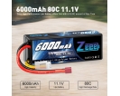 11.1V - 6000mAh 80C 11.1V hard case