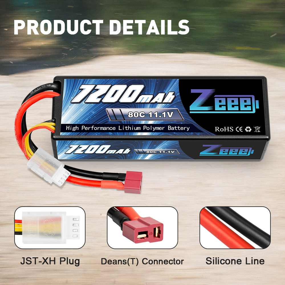 11.1V 80C 7200mAh Deans