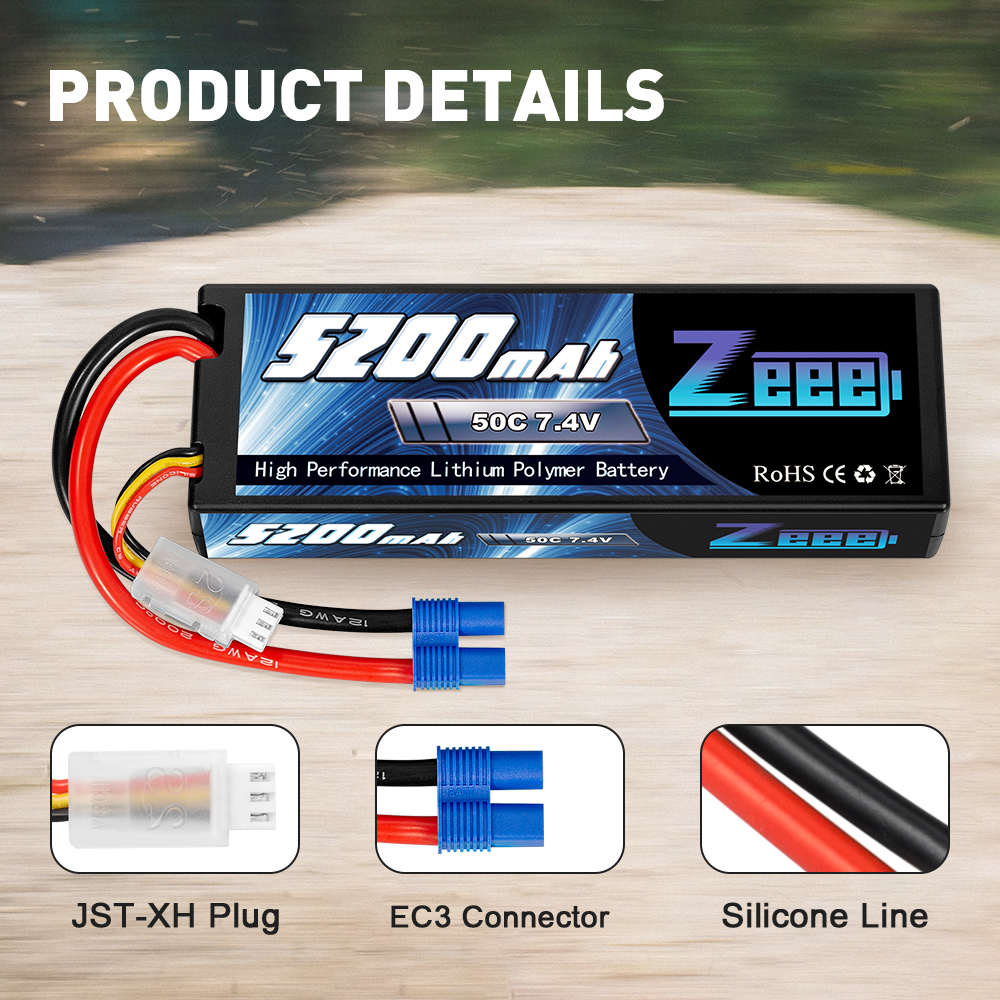 7.4V 50C 5200mah EC3 Deans