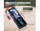 7.4V - 5200mAh 80C 7.4V Deans