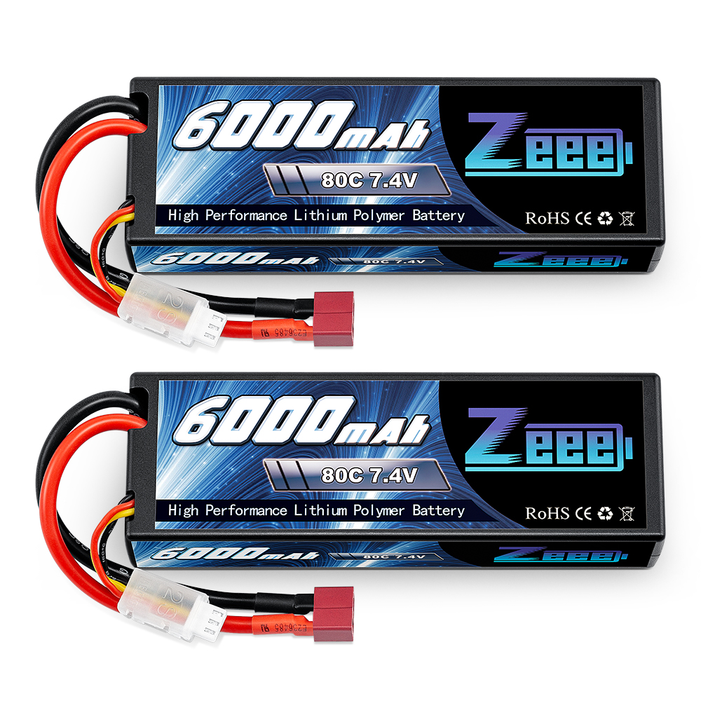 7.4V 80C 6000mah hard case with Deans