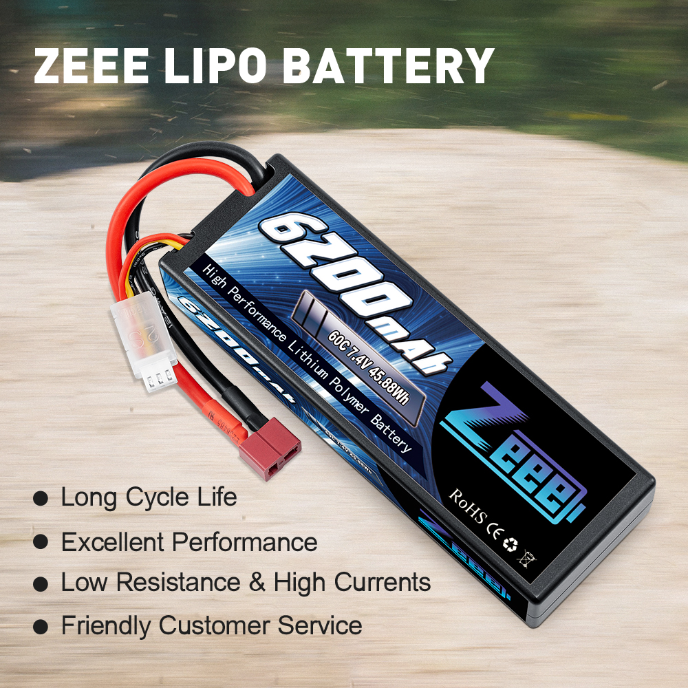 7.4V 60C 6200mah Deans