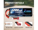 7.4V - 7.4V 60C 6200mah Deans