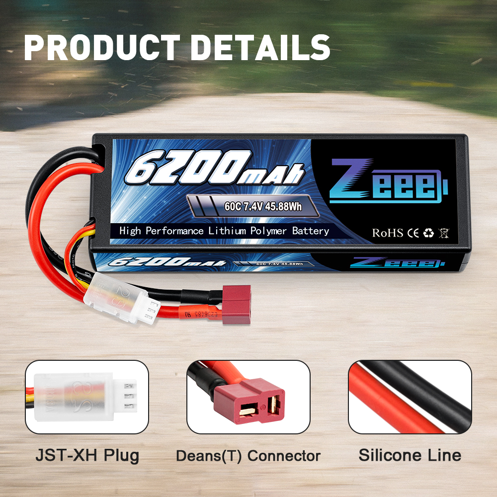 7.4V 60C 6200mah Deans