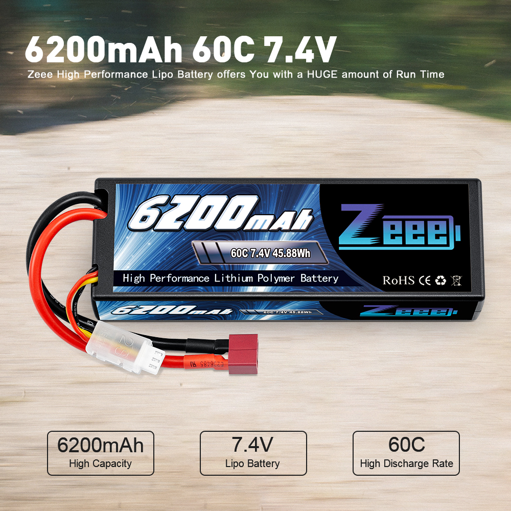 7.4V 60C 6200mah Deans