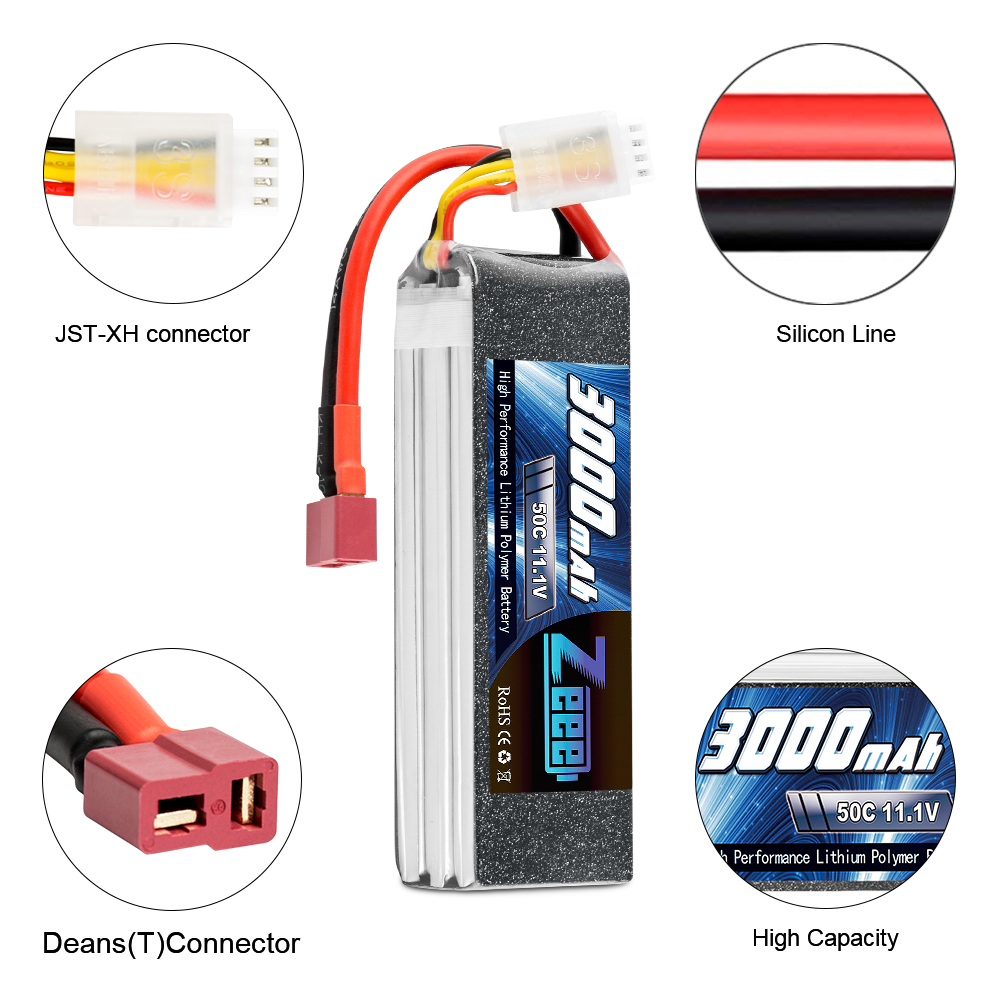 11.1V 50C 3000mAh soft pack