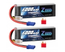 11.1V - 11.1V 60C 6000mAh soft pack with EC5