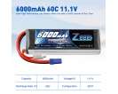 11.1V - 11.1V 60C 6000mAh soft pack with EC5
