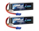 11.1V - 11.1V 60C 6000mAh soft pack with EC5