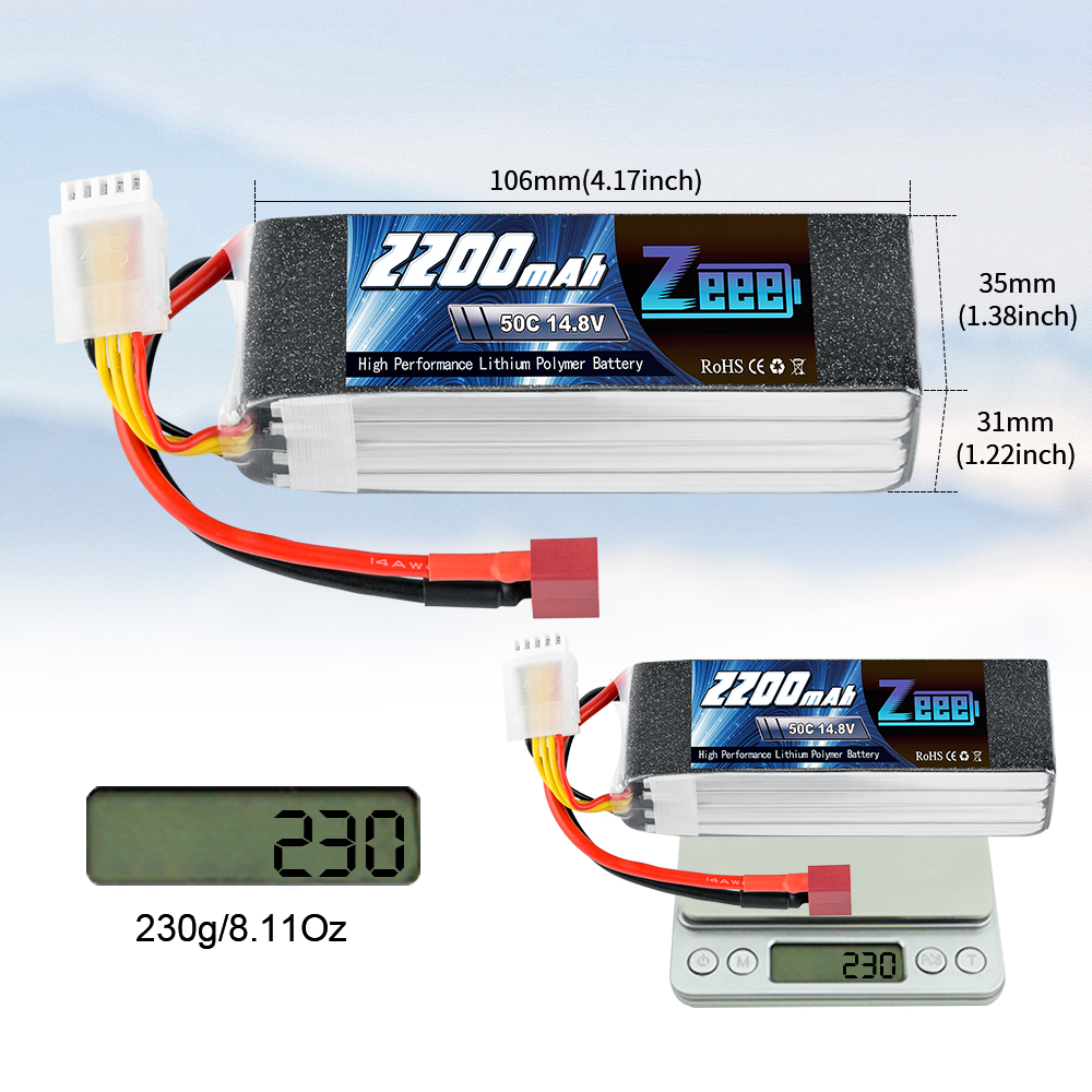 14.8V 50C 2200mAh soft pack