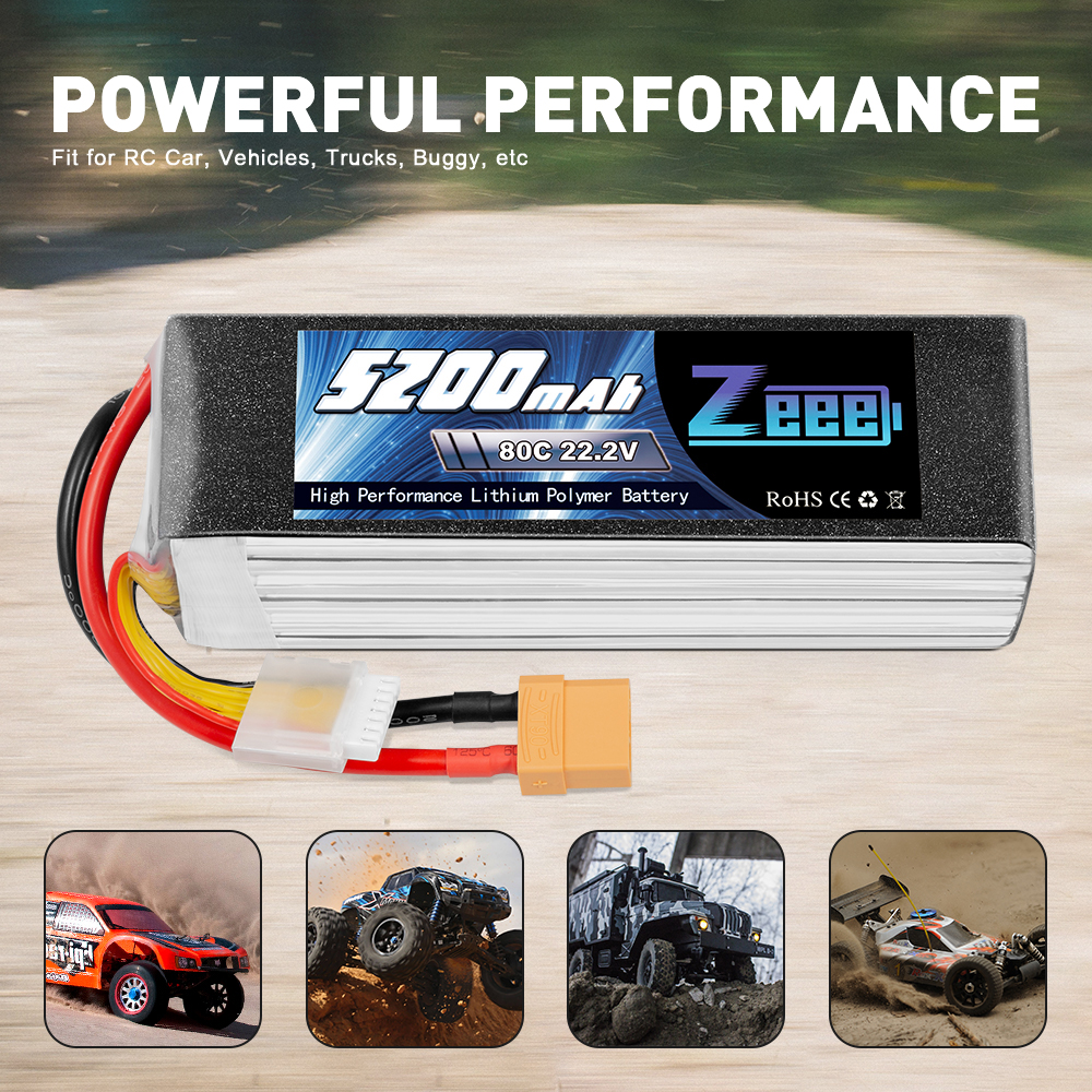 22.2V 80C 5200mAh soft pack with XT90