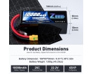 22.2V - Zeee high capacity FPV 6S lipo battery 10000mAh 25C 22.2V FPV/UAV/drone battery for multi-axis drone