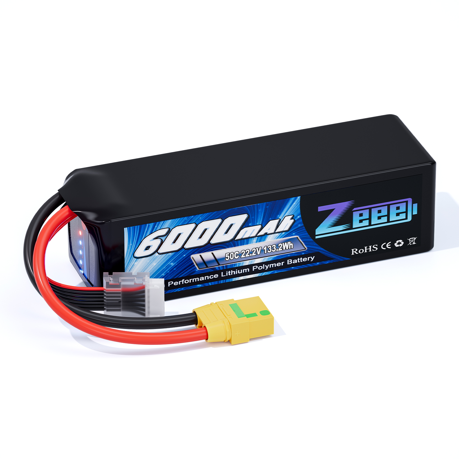 Zeee FPV Drone Battery 6S 22.2V 6000mAh 100C Soft Case with XT60 for UAV Drone Lithium Battery Pack f