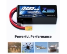 Zeee 6S 22.2V 12000mAh 25C Lipo Battery with Soft Case Drone UAV Battery Professional High Capacity Battery for RC Model