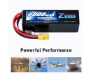 Zeee FPV Drone Battery 6S 22.2V 6000mAh 100C Soft Case with XT60 for UAV Drone Lithium Battery Pack for Drones