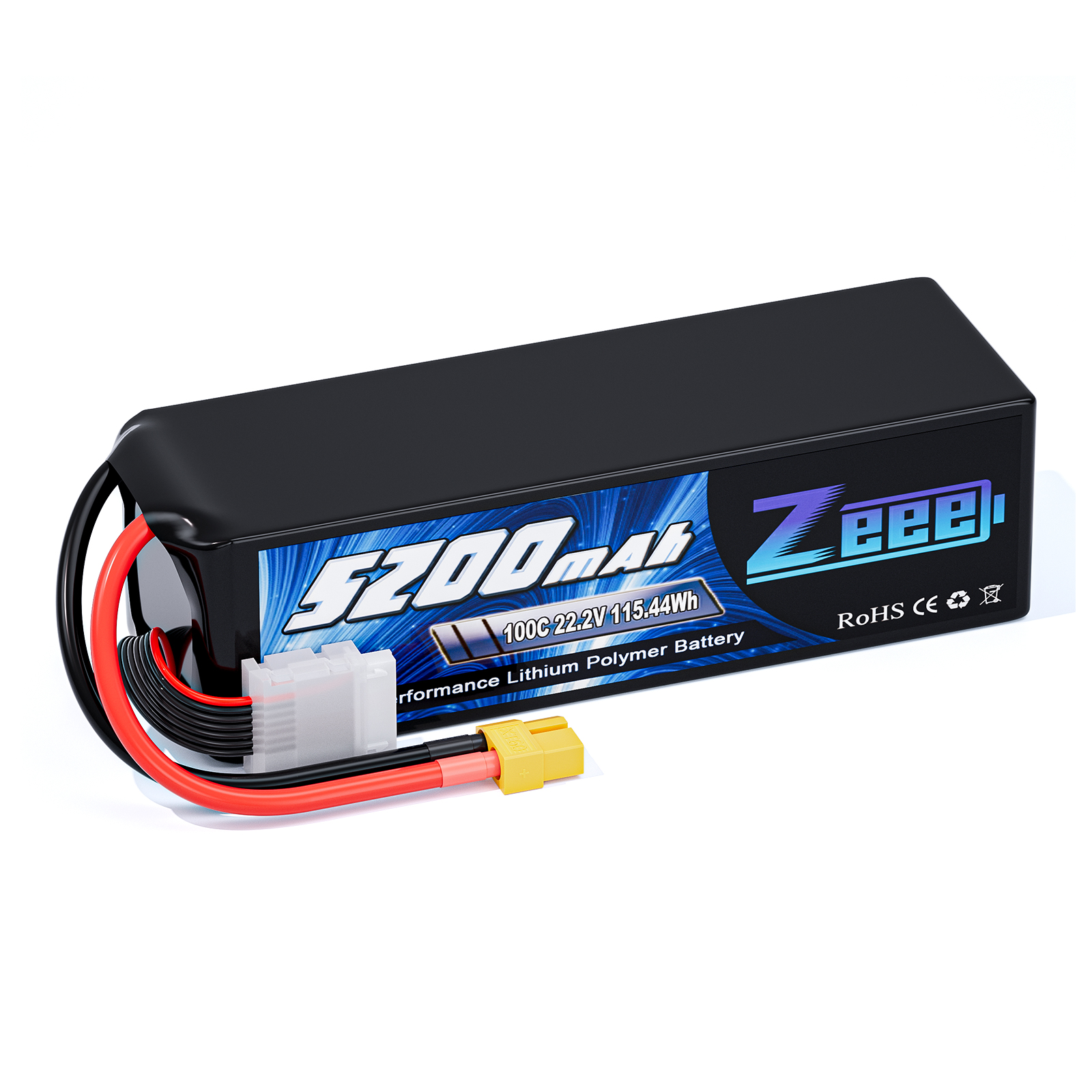 Zeee Lipo Battery 6S 22.2V 5200mAh 100C Soft Case Battery with XT60 Connector for UAV Drone