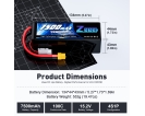 Zeee HV 4S 15.2V 7500mah Battery with XT60 Soft Case for UAV Drone Lithium Battery Pack