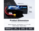 UAV/Agricultural Drone Battery - Zeee FPV drone 6S lipo battery 5200mAh 75C 22.2V with XT60 Plug for FPV/UAV/drone battery